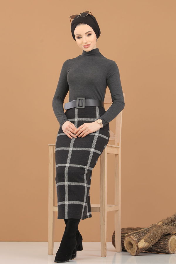 Bluz Etek Kombin Antrasit - 8307 Antrasit - 8307