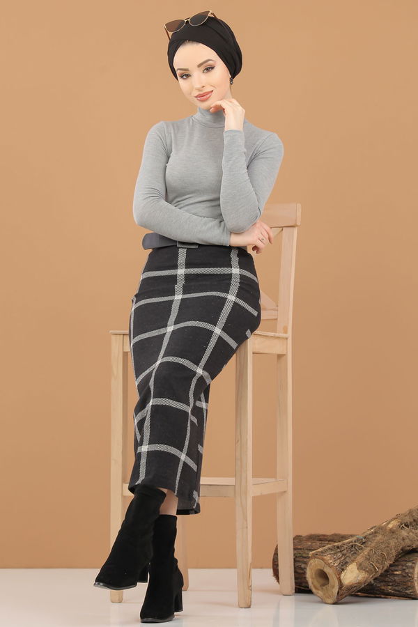 Bluz Etek Kombin Gri - 8307 Gri - 8307