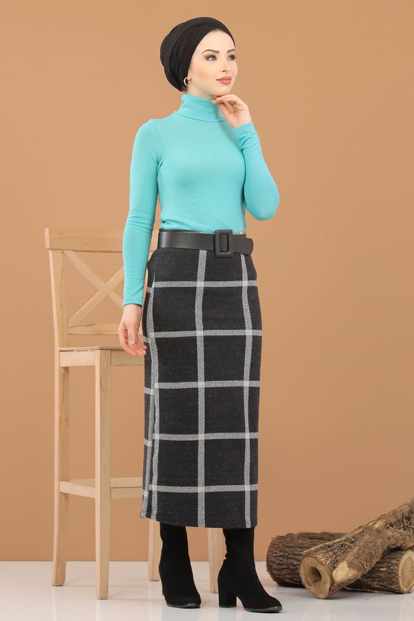 Bluz Etek Kombin Haki Yeşil - 8307 YEŞİL