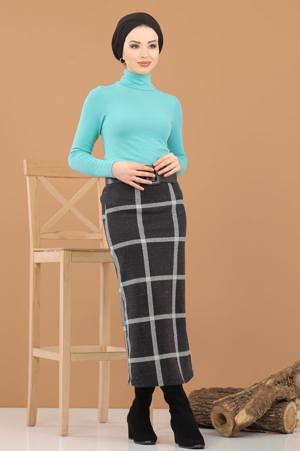 Bluz Etek Kombin Haki Yeşil - 8307 YEŞİL