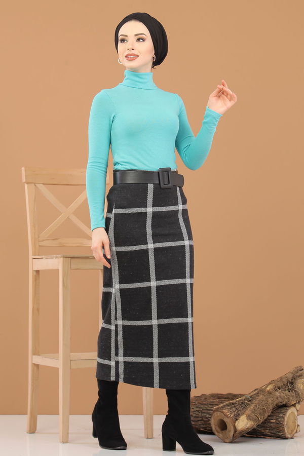 Bluz Etek Kombin Haki Yeşil - 8307 YEŞİL