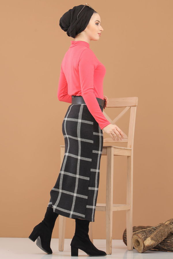 Bluz Etek Kombin Fuşya - 8307 Fuşya - 8307