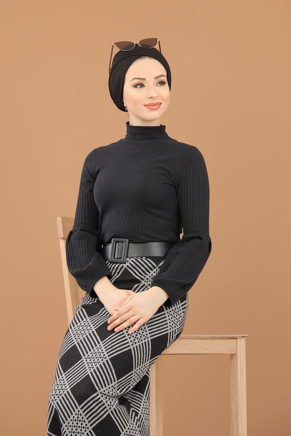 Bluz Etek Kombin Siyah - 8309 Siyah - 8309