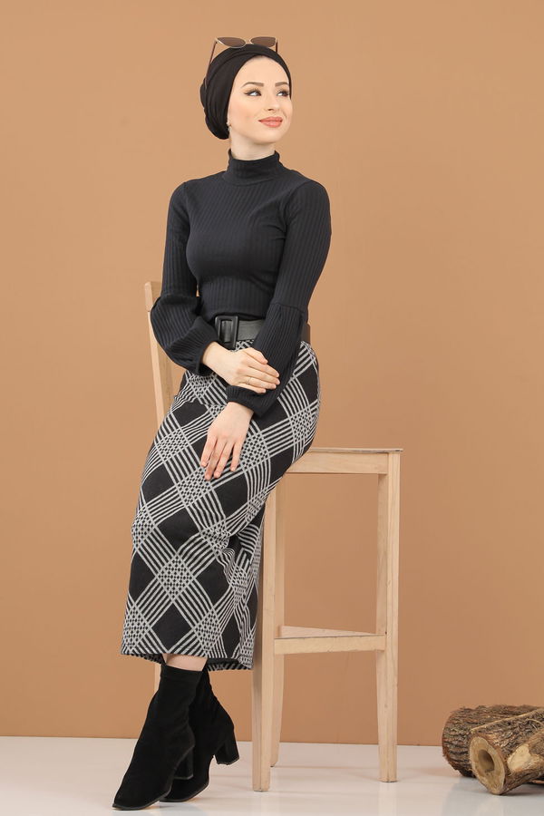 Bluz Etek Kombin Siyah - 8309 Siyah - 8309