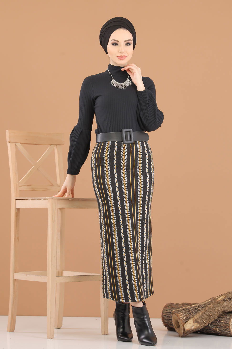 Bluz Etek Kombin  Gri - 8312
