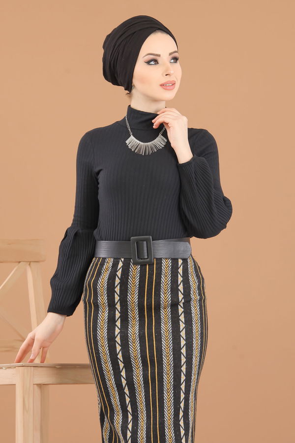 Bluz Etek Kombin  Gri - 8312