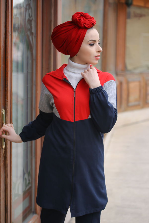 Kapşonlu Tunik Pantolon  Lacivert - 4118 LACİVERT