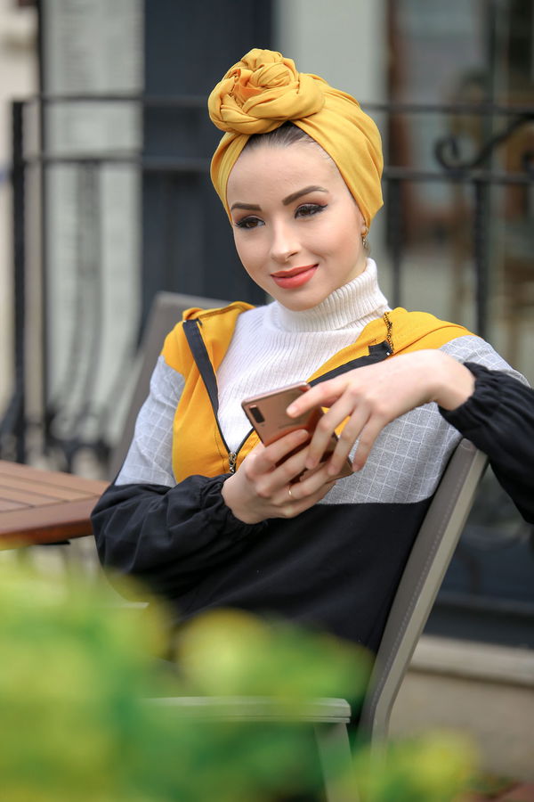 Kapşonlu Tunik Pantolon  Siyah - 4118