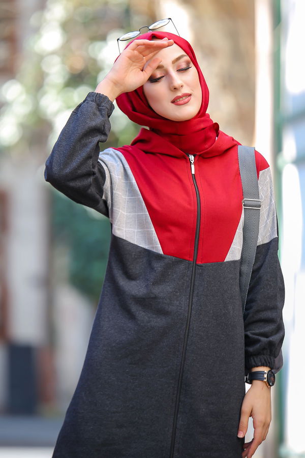Kapşonlu Tunik Pantolon  Antrasit - 4118 ANTRASİT