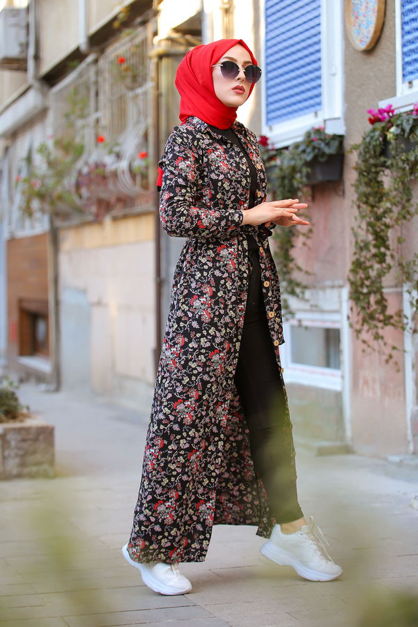 3015 Viskon Elbise Sarı - 3015 Sarı