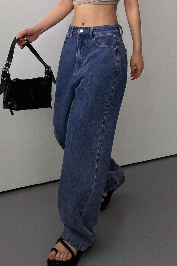 Baggy Kot Pantolon Koyu Mavi - 26755