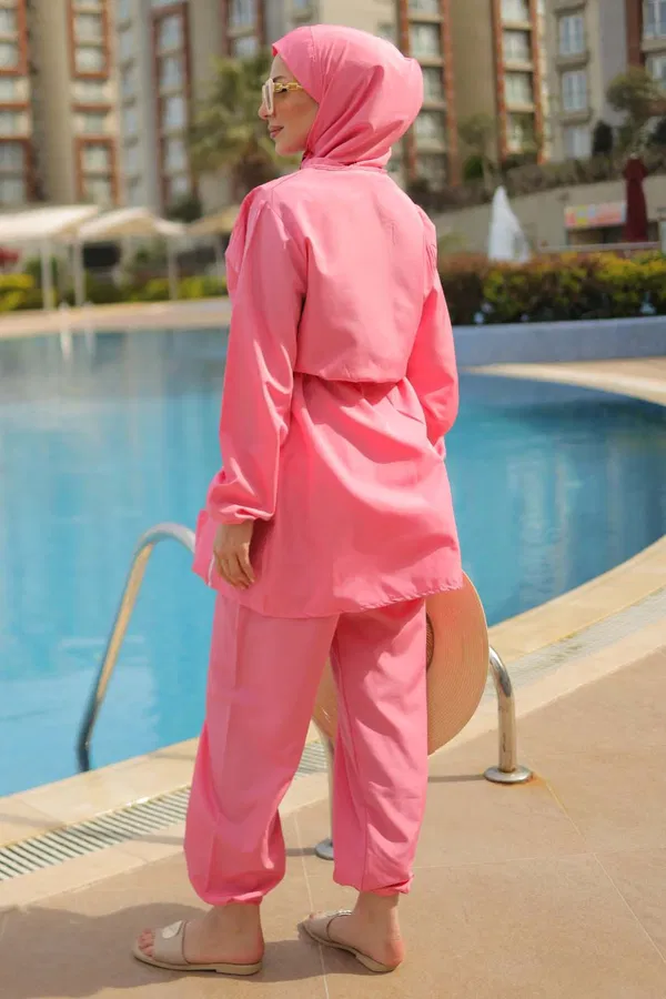 Tesettür Mayo Takımı - 27096 PEMBE