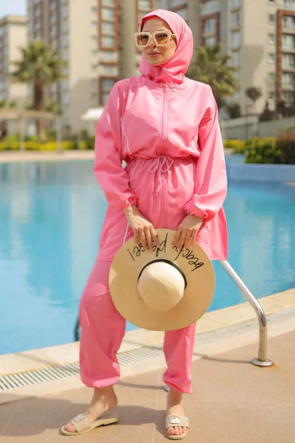 Tesettür Mayo Takımı - 27096 PEMBE