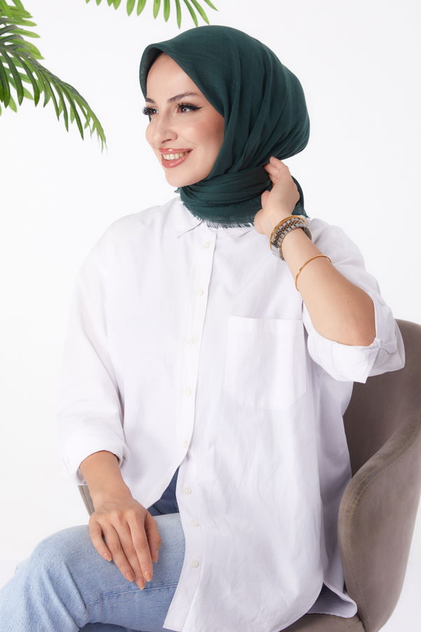 Düz Orta Kadın Yeşil Eşarp - 26146 YEŞİL