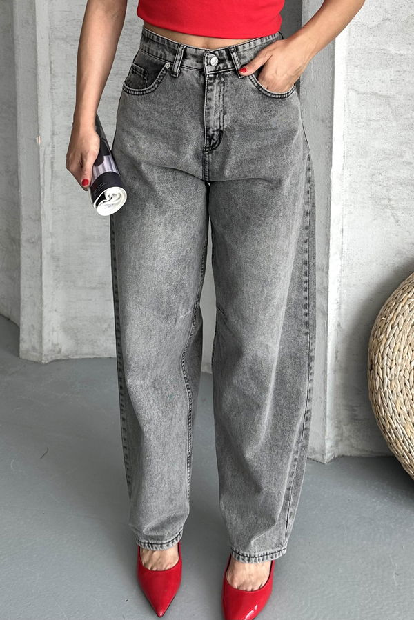Tokalı Baggy Kot Pantolon - 27297