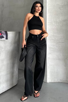 Tokalı Baggy Kot Pantolon - 27297