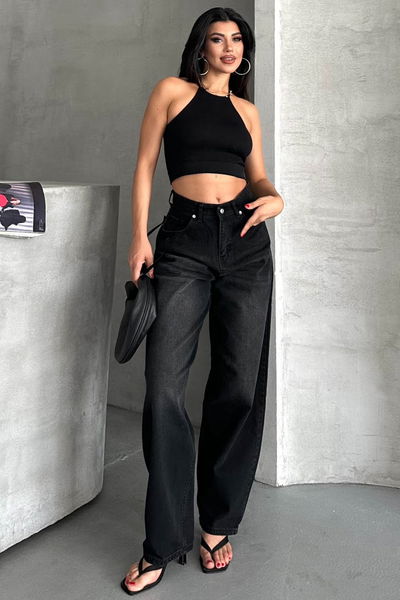 Tokalı Baggy Kot Pantolon - 27297