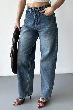 Tokalı Baggy Kot Pantolon - 27297