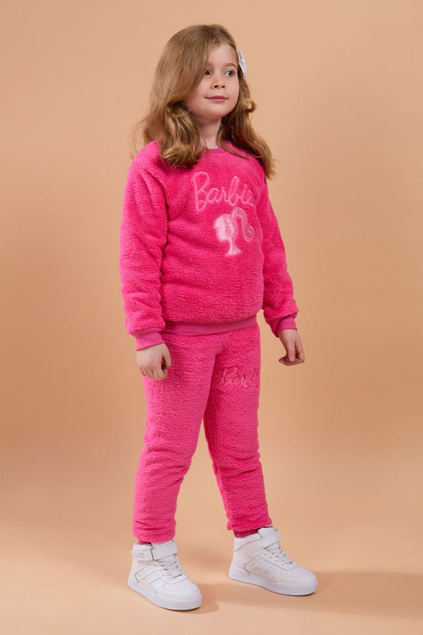 Kız Çocuk Pembe Peluş Takım - 23800