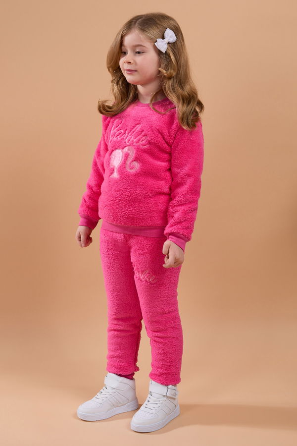 Kız Çocuk Pembe Peluş Takım - 23800