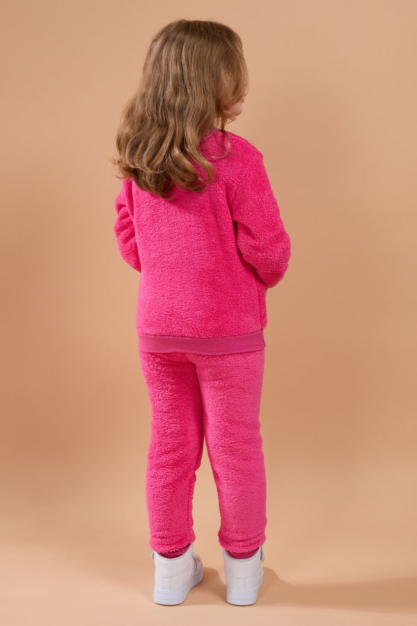 Kız Çocuk Pembe Peluş Takım - 23800