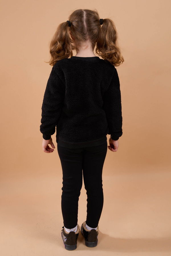 Erkek Çocuk Siyah Peluş Sweat - 23795