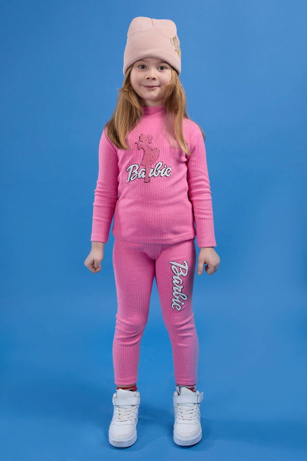 Kız Çocuk Pembe Eşofman Takımı - 23838