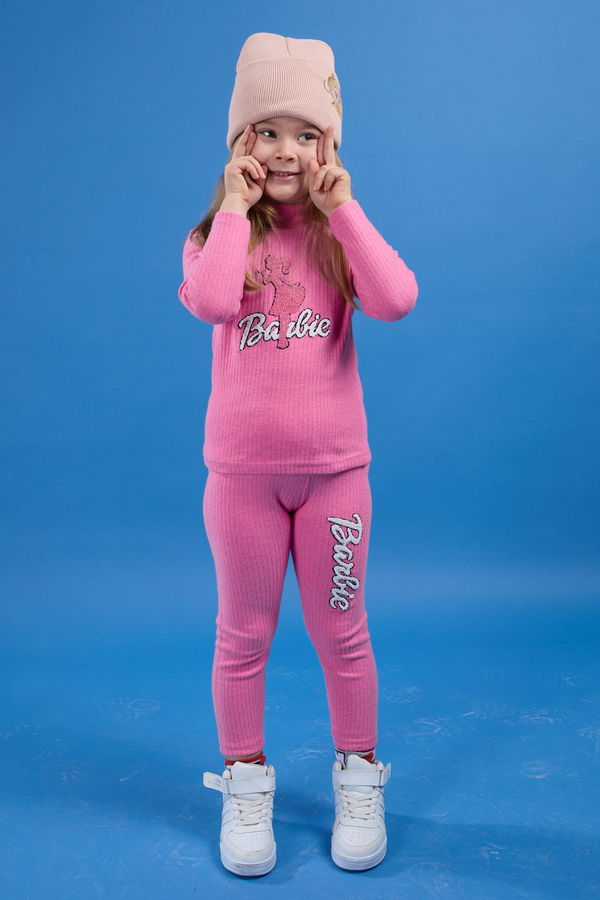 Kız Çocuk Pembe Eşofman Takımı - 23838