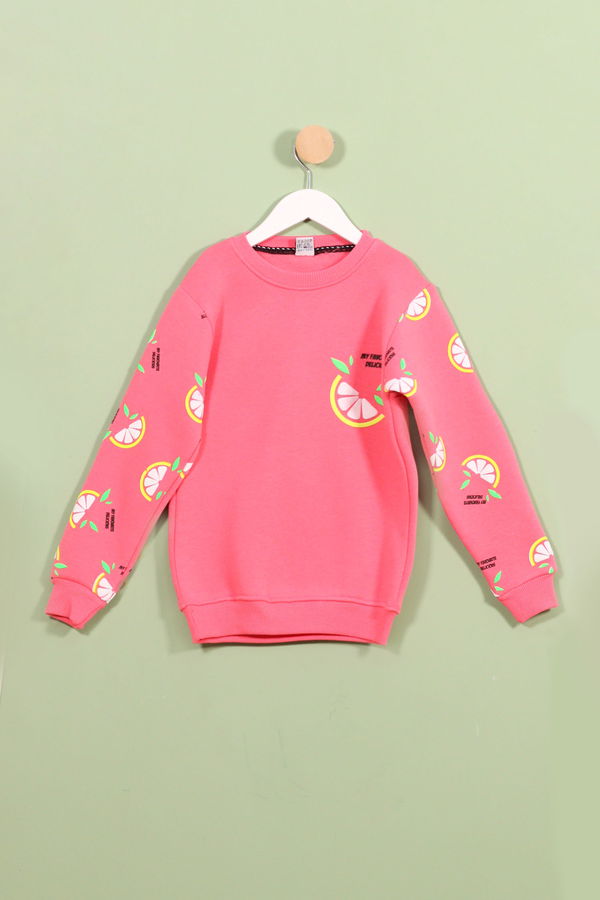 Kız Çocuk Pembe Sweat - 23837