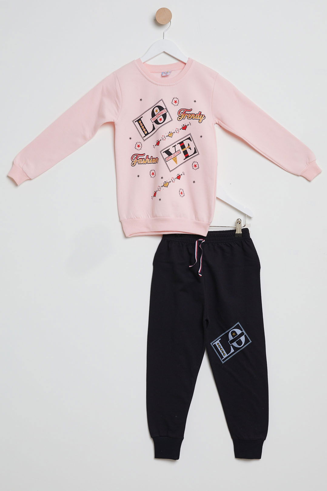 Erkek Çocuk Pembe Eşofman Takımı - 23825 PEMBE