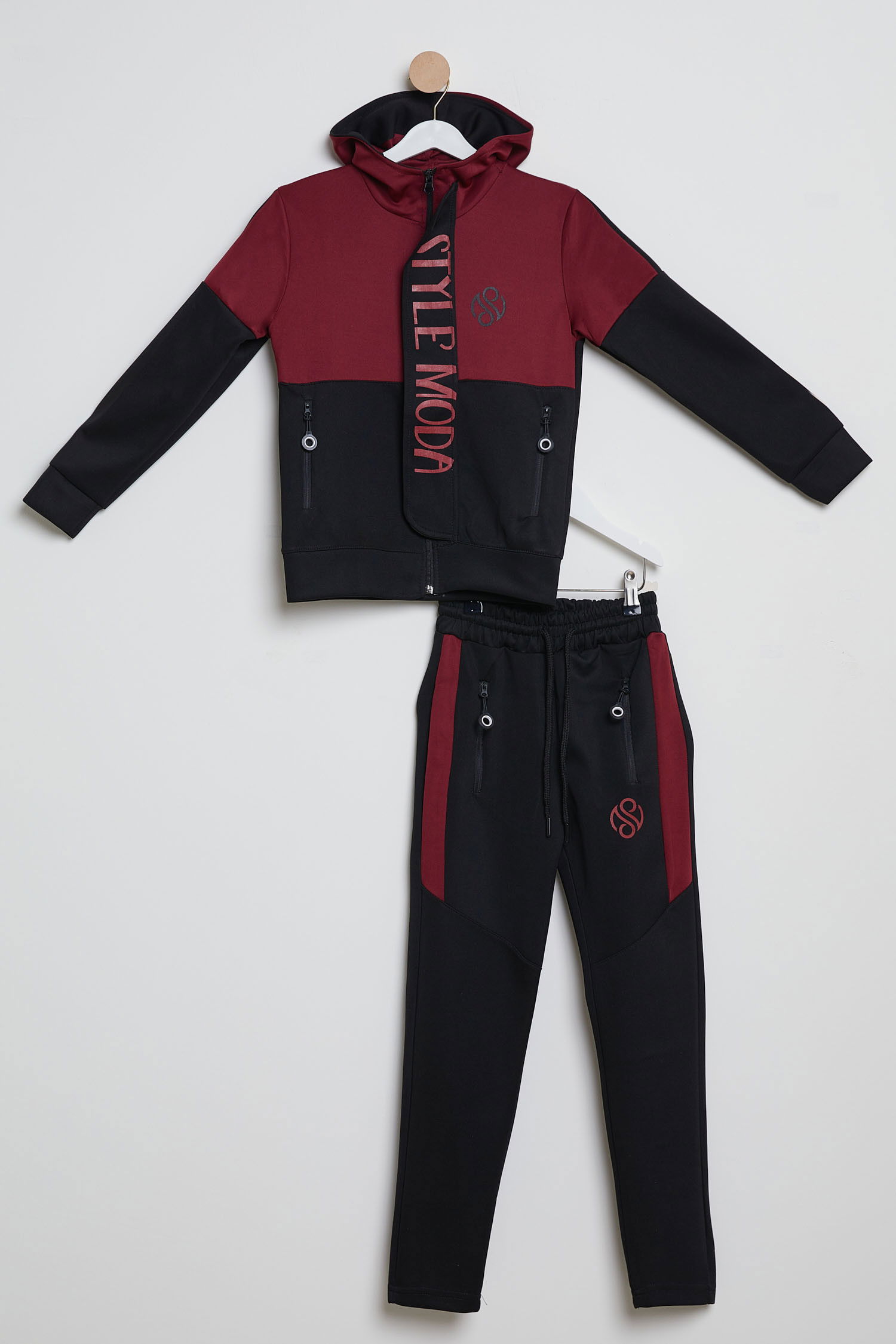 Erkek Çocuk Bordo Eşofman Takımı - 23914 BORDO
