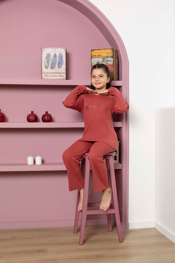 Kız Çocuk Pembe Pijama Takımı - 23937 PEMBE