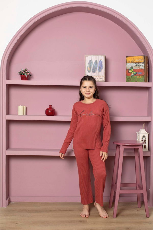 Kız Çocuk Pembe Pijama Takımı - 23937 PEMBE