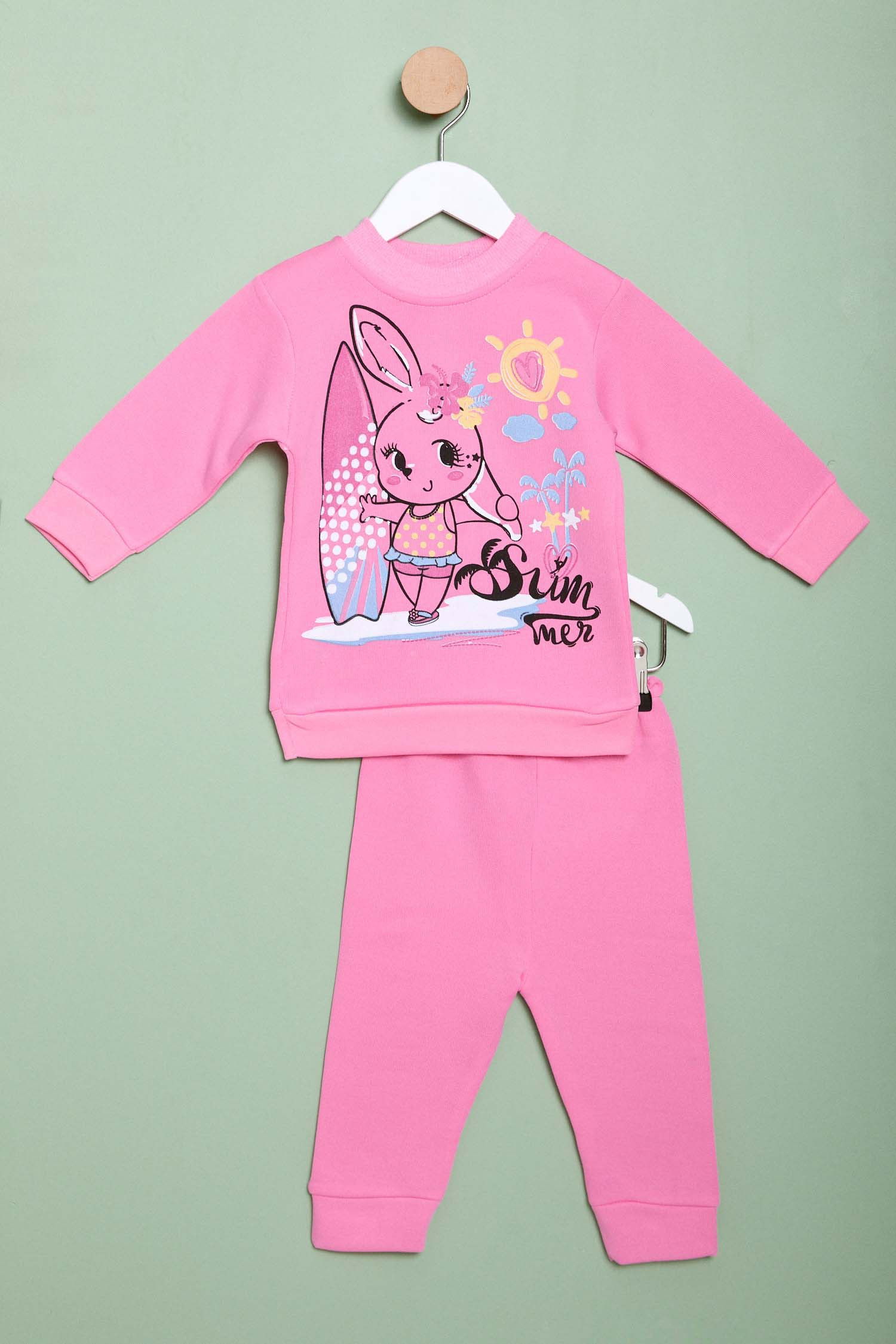 Kız Çocuk Pembe Bebek Takımı - 23977 PEMBE