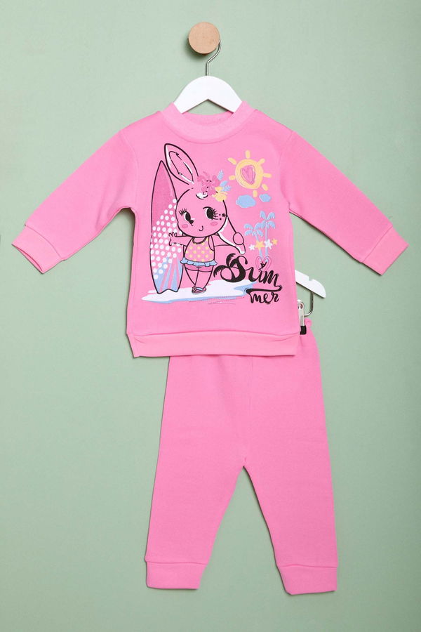 Kız Çocuk Pembe Bebek Takımı - 23977 PEMBE