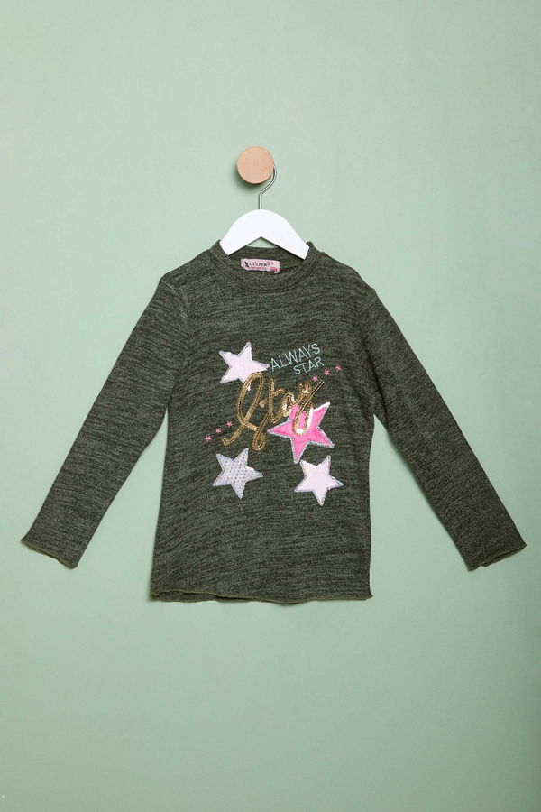 Kız Çocuk Haki Sweatshirt - 23986 HAKİ