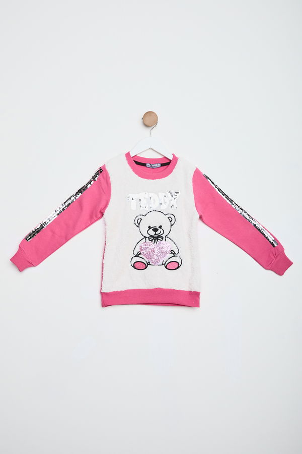 Kız Çocuk Fuşya Sweat - 24039