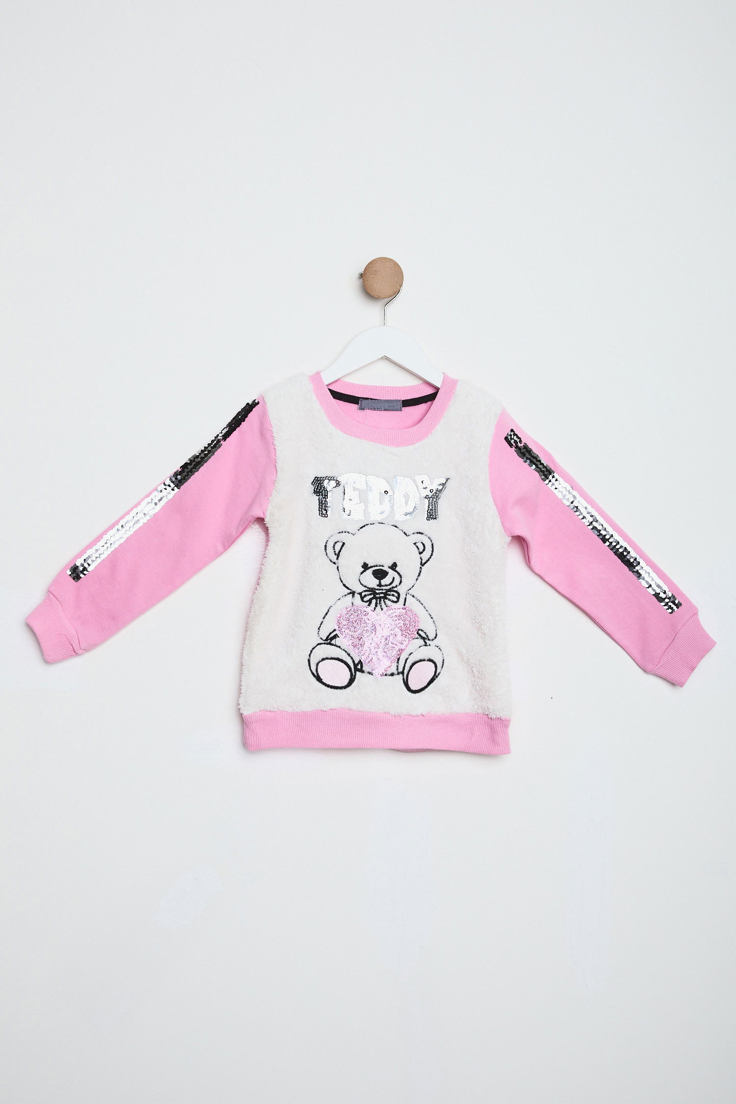 Kız Çocuk Pembe Sweat - 24039 PEMBE