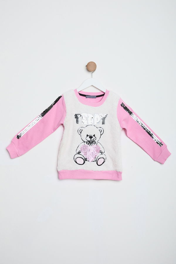 Kız Çocuk Pembe Sweat - 24039 PEMBE