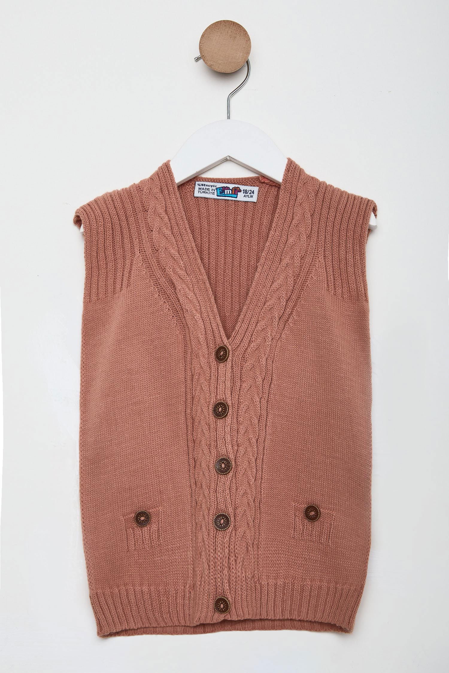 Erkek Çocuk Pembe Bebek Yelek - 24072 PEMBE