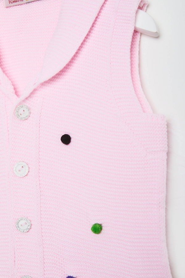 Kız Çocuk Pembe Bebek Yelek - 24075 PEMBE