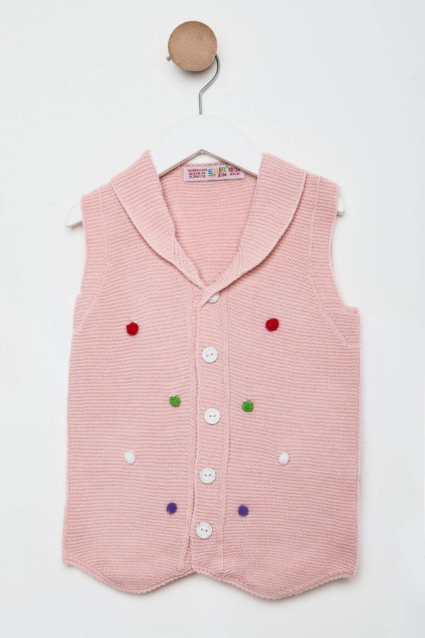 Kız Çocuk Pembe Bebek Yelek - 24075 PEMBE