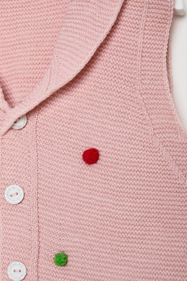 Kız Çocuk Pembe Bebek Yelek - 24075 PEMBE