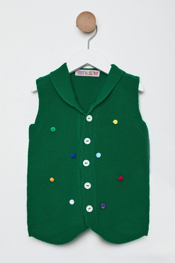 Kız Çocuk Yeşil Bebek Yelek - 24075 YEŞİL
