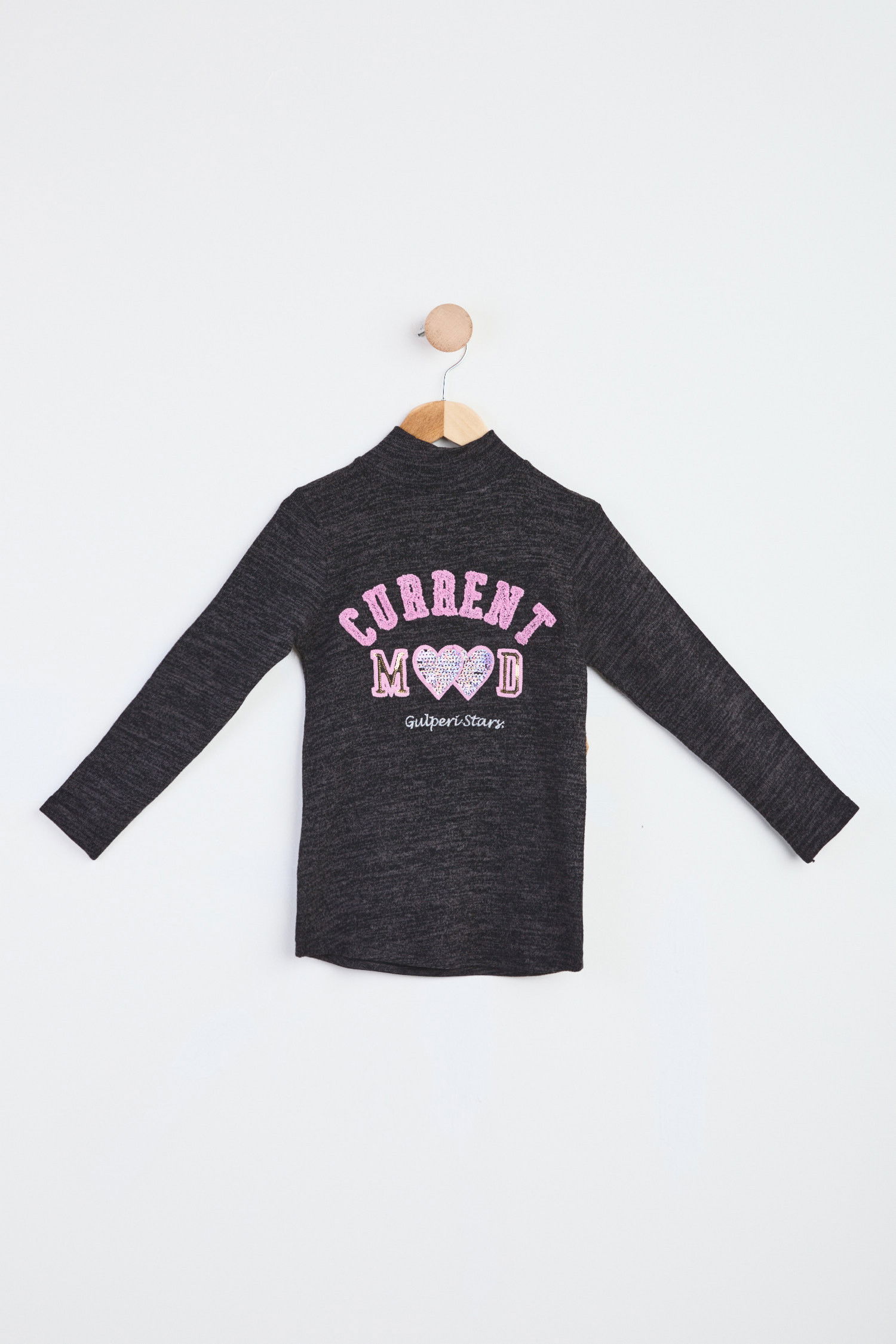 Kız Çocuk Siyah Sweat - 24047