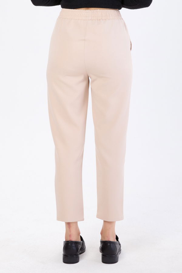 Düz Orta Kadın Bej Spor Pantolon - 24141 BEJ