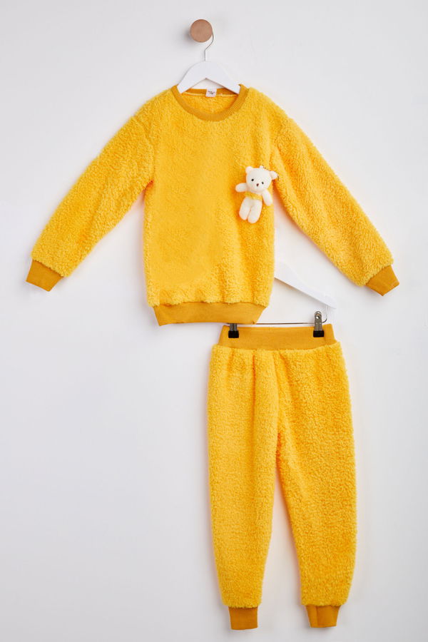 Erkek Çocuk Sarı Peluş Takım - 24223 Sarı