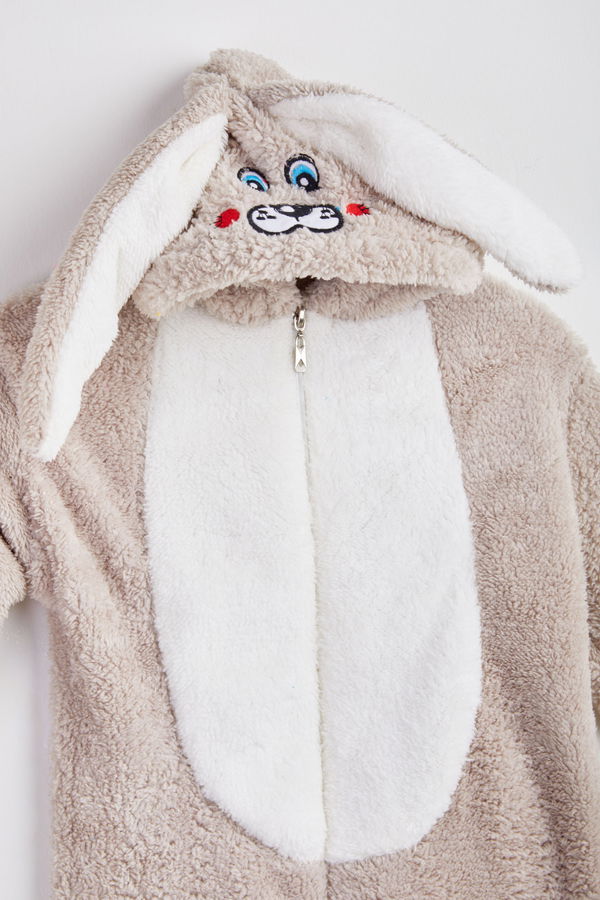 Erkek Çocuk Bej Peluş Tulumu - 24225 BEJ