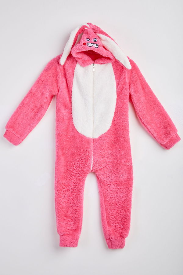 Erkek Çocuk Pembe Peluş Tulumu - 24225 PEMBE