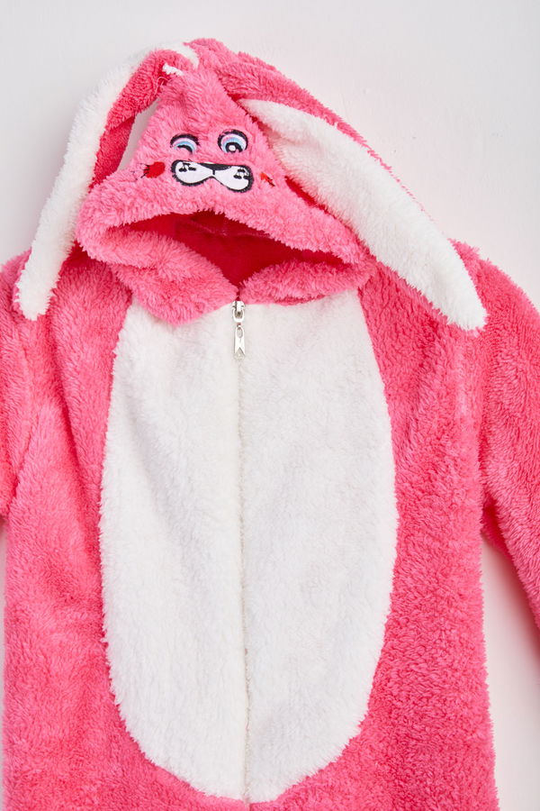 Erkek Çocuk Pembe Peluş Tulumu - 24225 PEMBE